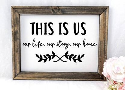 This Is Us Canvas Sign / Family sign