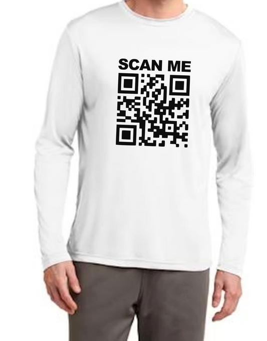 Beyond The Game More Stories - Scan Me Long Sleeve Performance Tee - RJM Customs