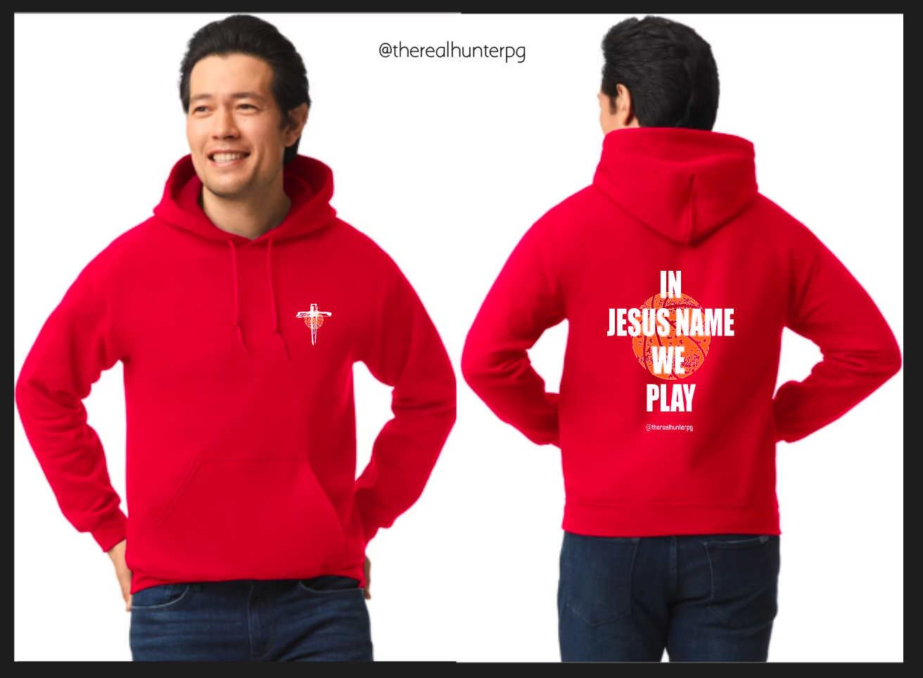 TheRealHunterPG In Jesus Name We Play Hoodie