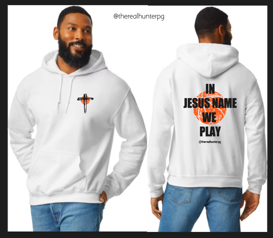 TheRealHunterPG In Jesus Name We Play Hoodie