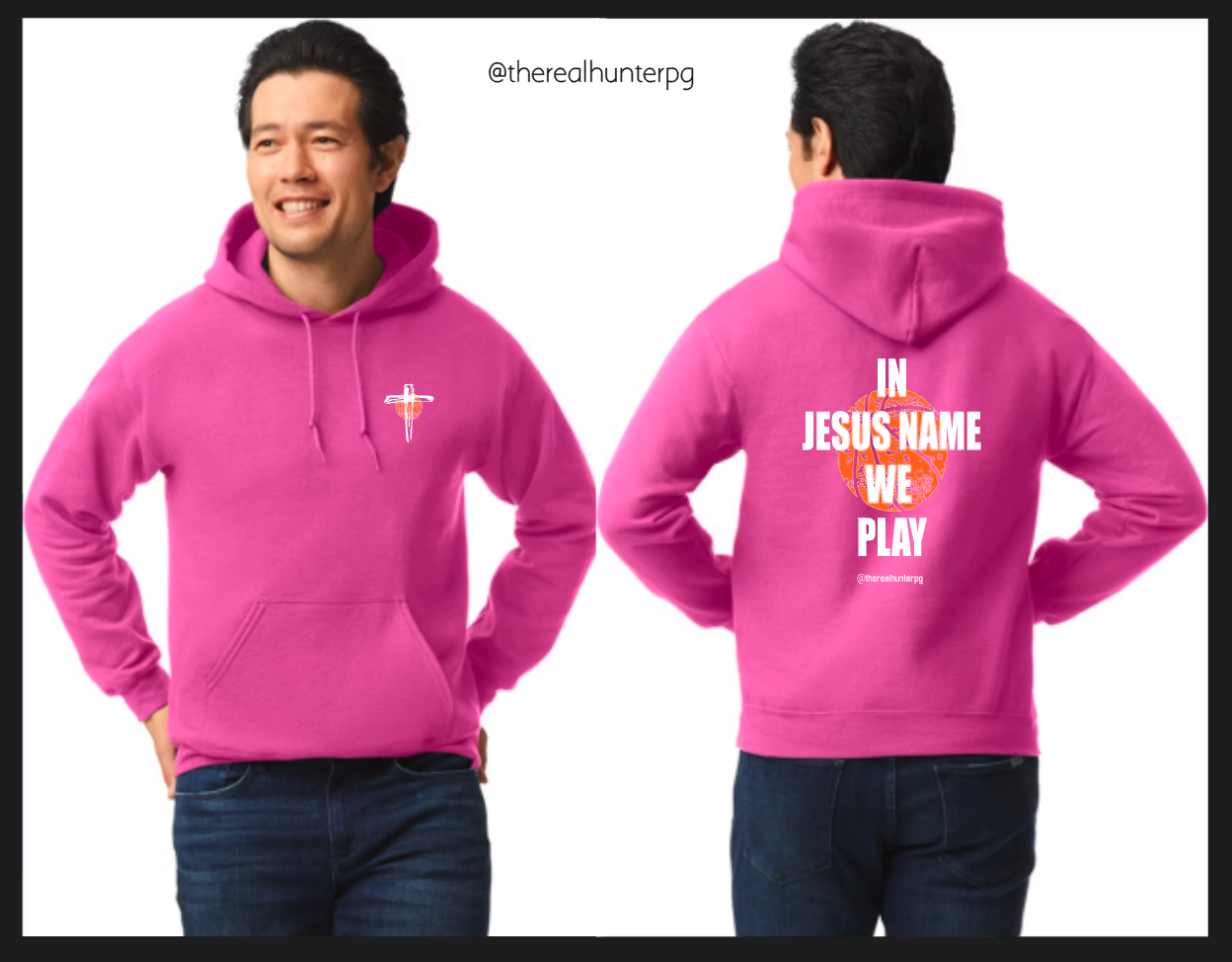 TheRealHunterPG In Jesus Name We Play Hoodie