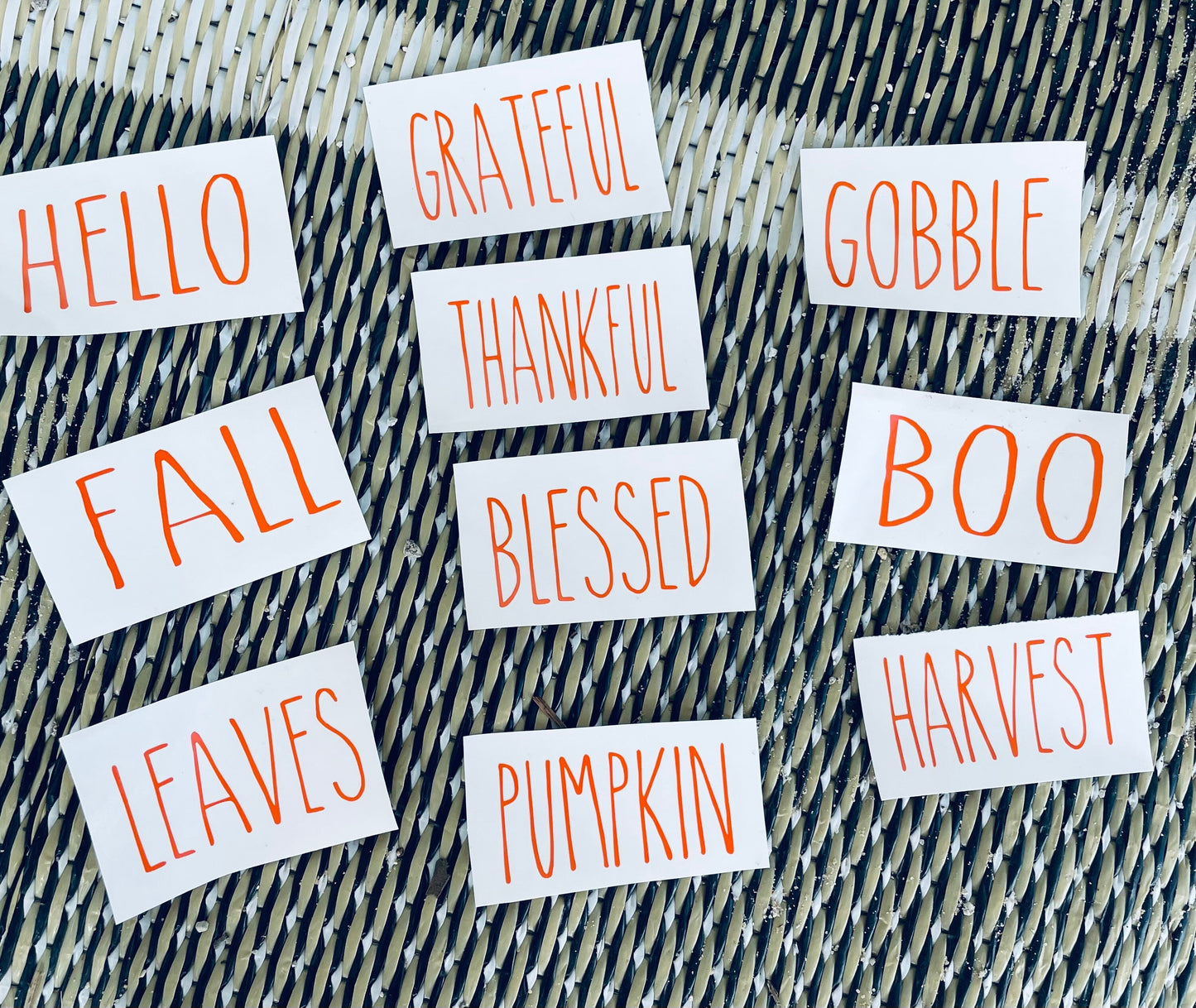 Rae Dunn Inspired Ornament Decals / Farmhouse Ornament Decals