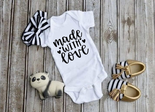 Made With Love custom bodysuit / newborn bodysuit