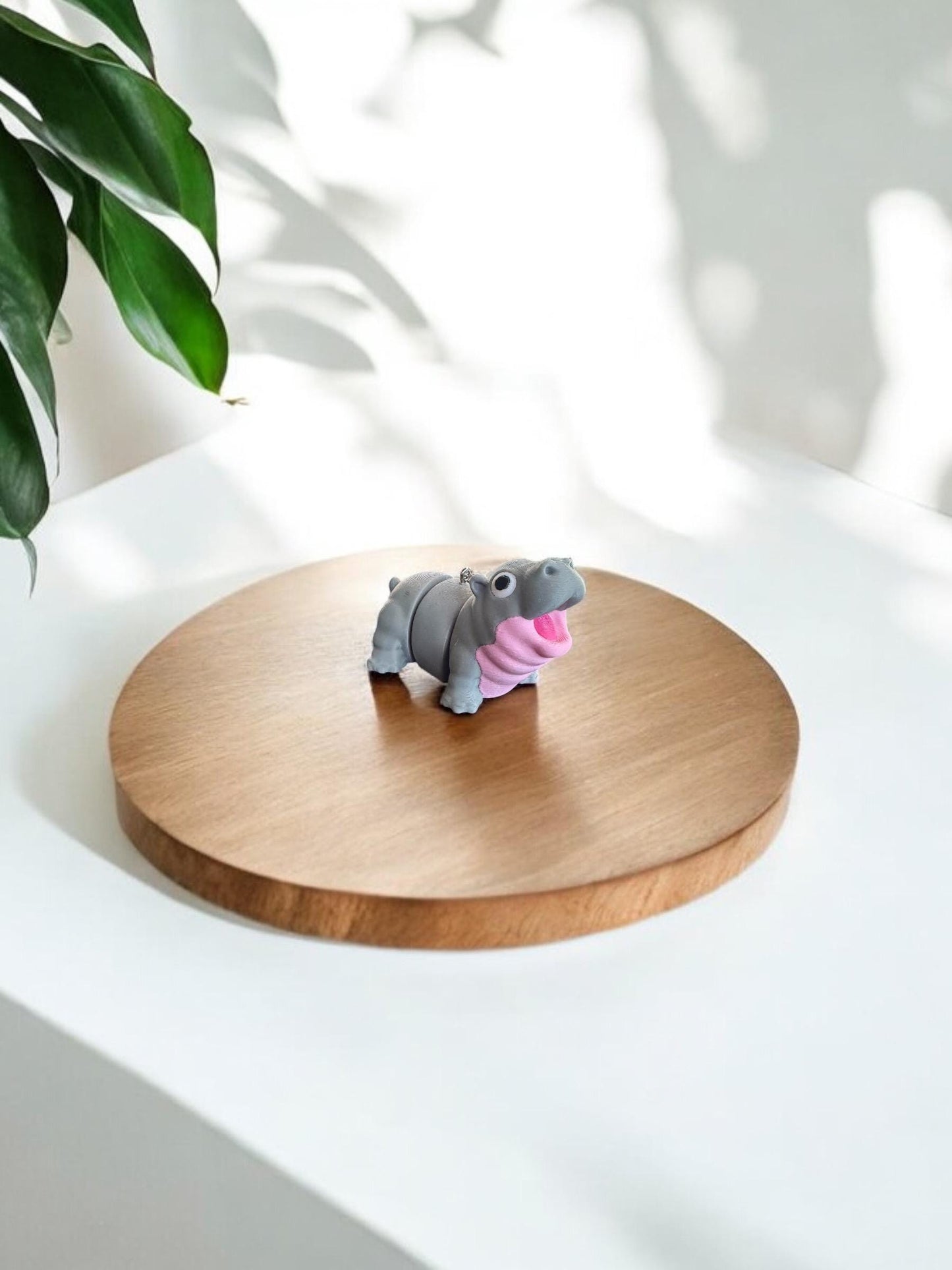 Mini Moodeng Inspired Hippo Keychain / 3d printed hippo keychain
