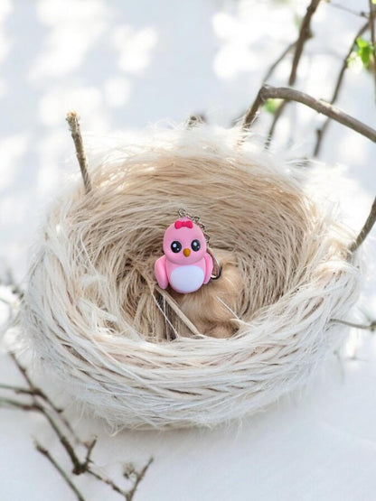 Pink Love Bird Keychain / 3d printed Keychain - RJM Customs