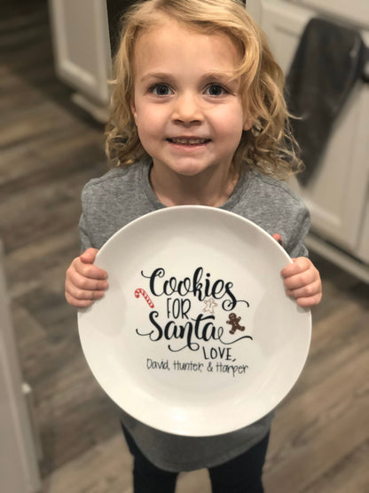 Personalized Cookies With Santa Plate