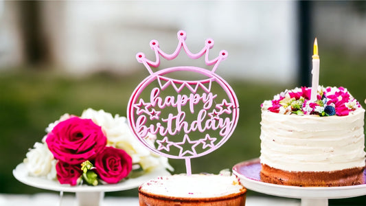 Happy Birthday Cake Topper / 3d printed cake topper
