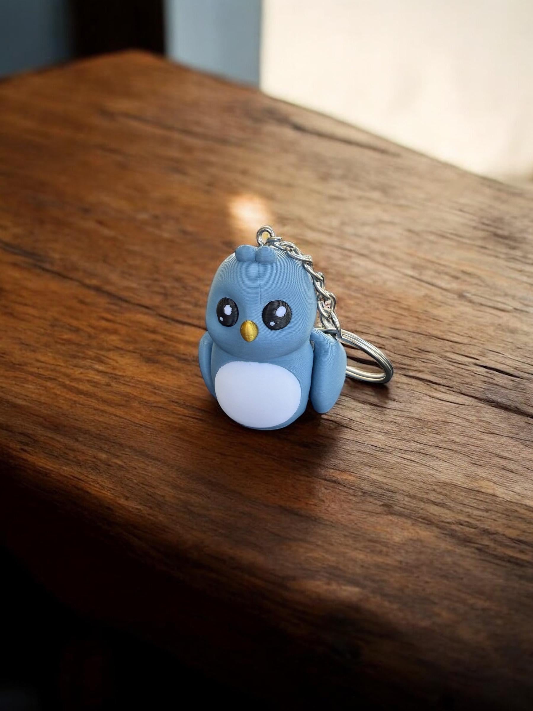 Blue Love Bird Keychain / 3d printed Keychain - RJM Customs