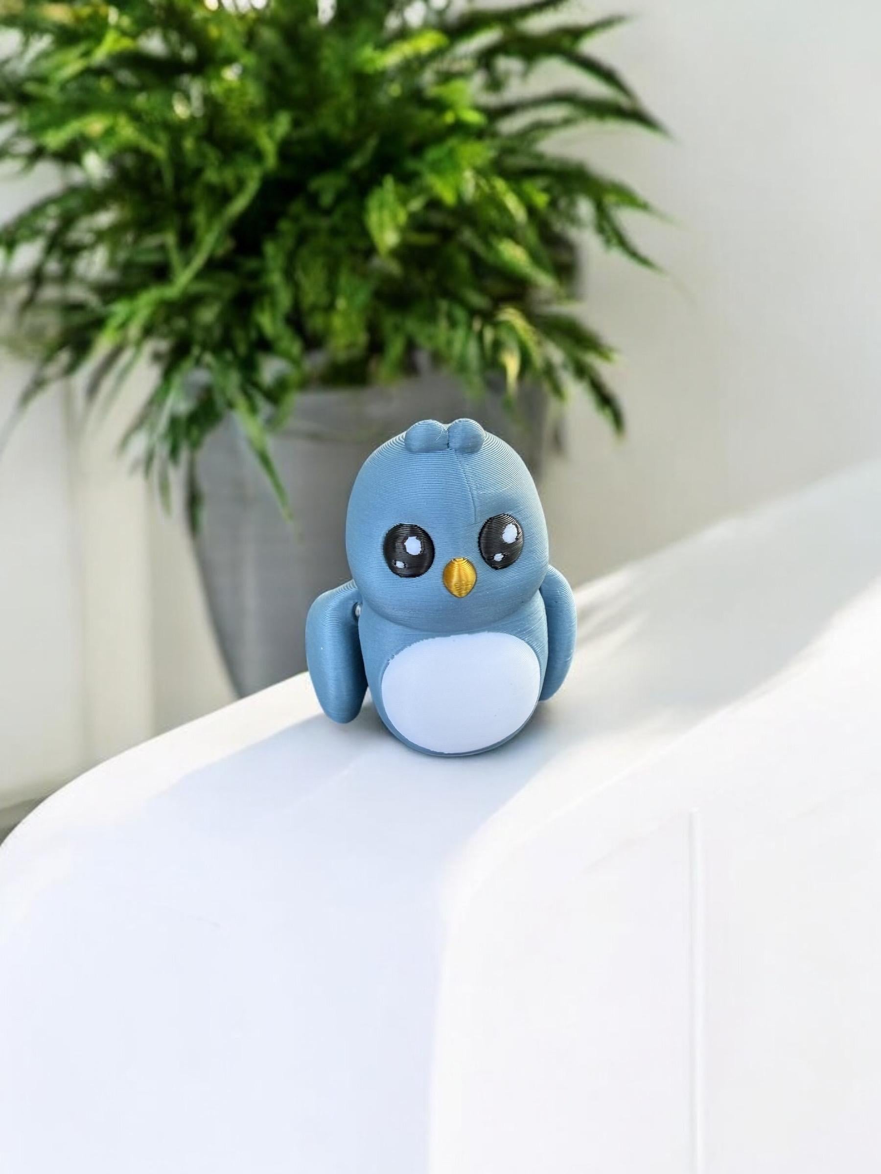 Blue Love Bird Miniature / 3d printed Bird - RJM Customs