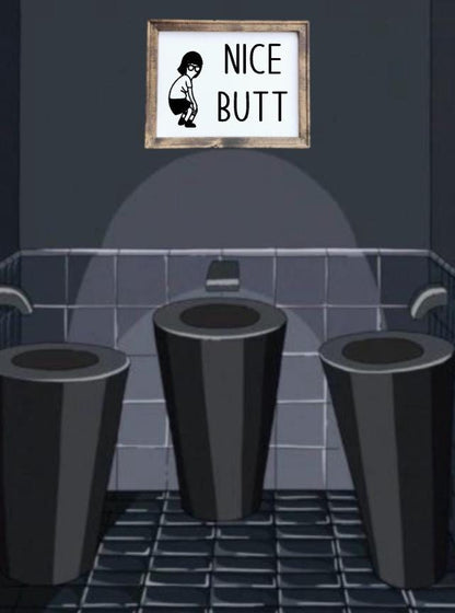 Nice Butt Reverse Canvas Sign / Bob's Burger Inspired Sign - RJM Customs