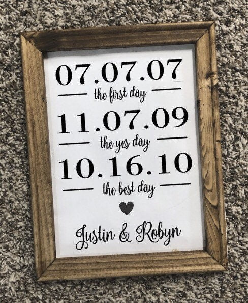 First Day Yes Day Best Day Reverse Canvas Sign