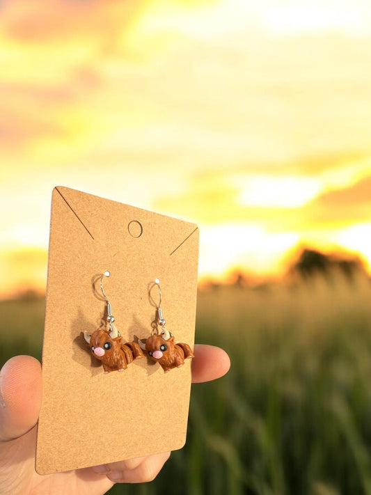 Highland Cow Earrings / 3D Printed Earrings
