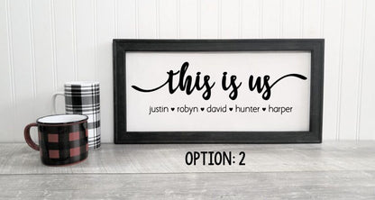 This is Us Reverse Canvas Sign / Reverse Canvas Sign