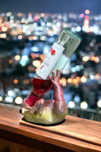Frog Wine Bottle Holder / 3D Printed Wine Holder