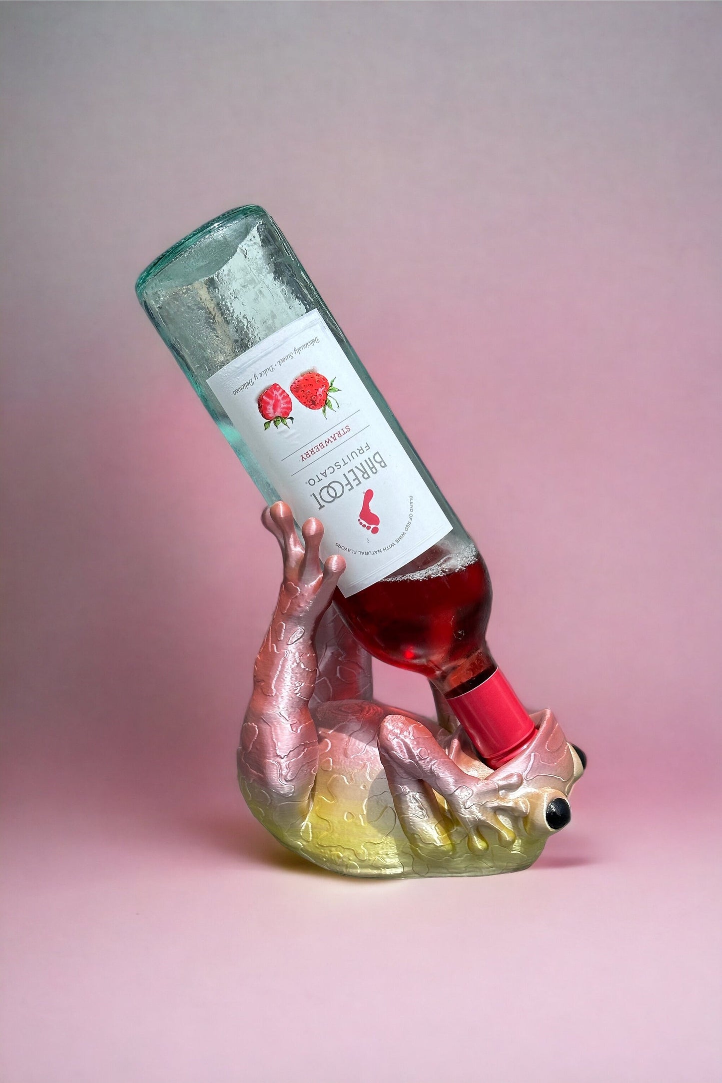 Frog Wine Bottle Holder / 3D Printed Wine Holder