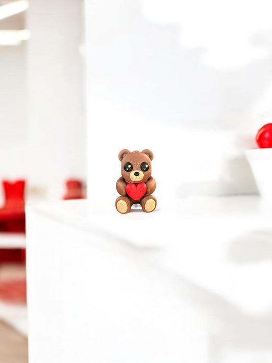 Mini Bear With Heart / 3D Printed Bear - RJM Customs